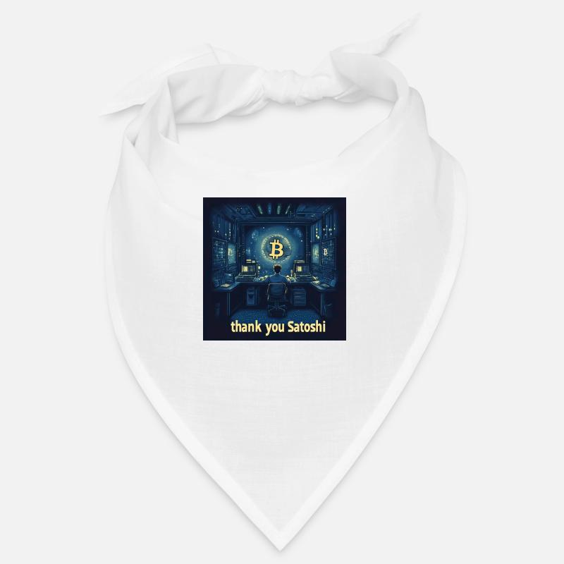 Bitcoin Satoshi - Bandana - Weiß