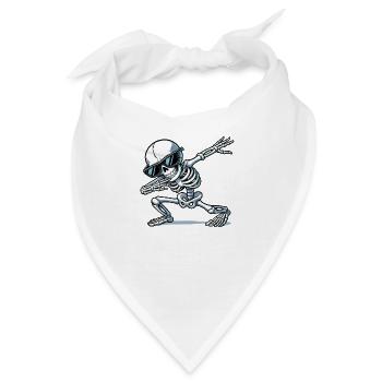 skull dabbing - Bandana - Weiß - Vorne