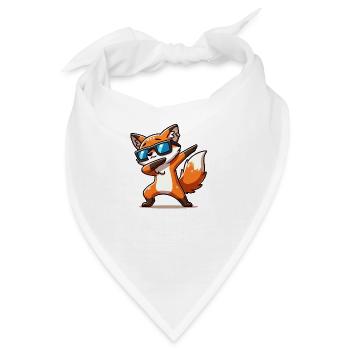 fuchs tier dabbing - Bandana - Weiß - Vorne