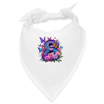 Frauentag: 8. Marsch gemeinsam für Stärke und Freiheit - Bandana - Weiß - Vorne