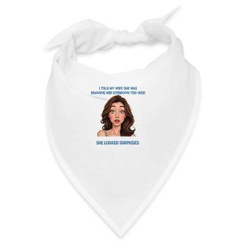 Zu hohe Augenbrauen - Bandana - Weiß - Vorne