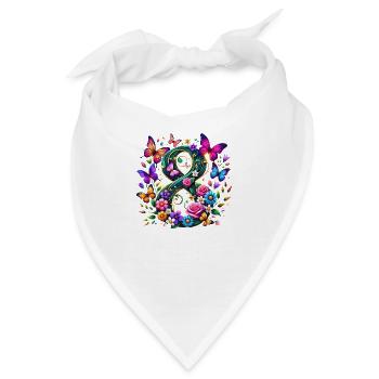 Frauentag: 8. Marsch gemeinsam für Stärke und Freiheit - Bandana - Weiß - Vorne