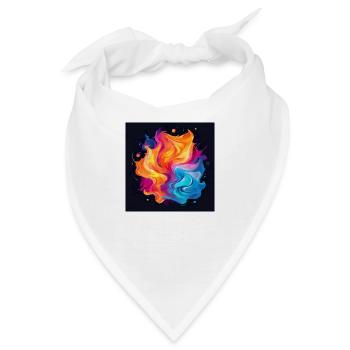 Bunter Wirbel - Bandana - Weiß - Vorne