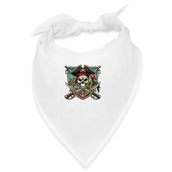 piraten wappen - Bandana - Weiß - Vorne