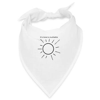 Es ist Zeit zum Sonnenbaden. Es ist Zeit, Sonne zu tanken. - Bandana - Weiß - Vorne
