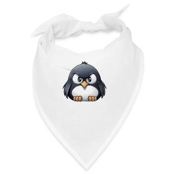 Grumpy Pinguin - Bandana - Weiß - Vorne