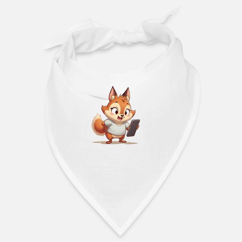 Fuchs mit Handy Bandana