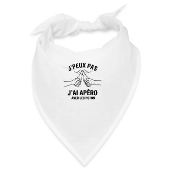 Ich kann nicht mit den Freunden einen Aperitif trinken - Bandana - Weiß - Vorne