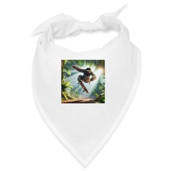Faultier Wanderer Skateboarder - Bandana - Weiß - Vorne