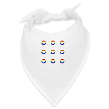 Regenbogen Herz LGBTQ Pride - Bandana - Weiß - Vorne