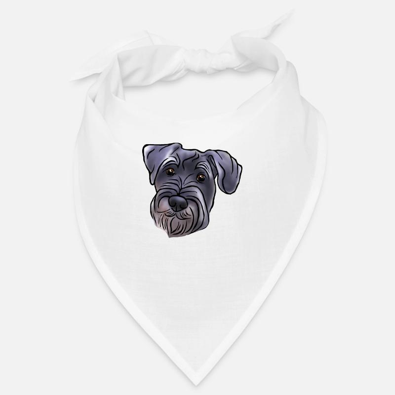 Medium schnauzer head in comic style Bandana