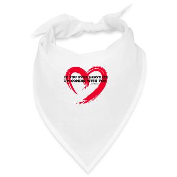 Never leave you - Bandana - Weiß - Vorne