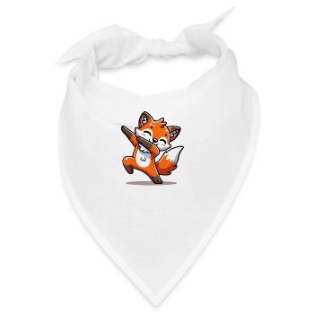 fuchs tier dabbing - Bandana - Weiß - Vorne