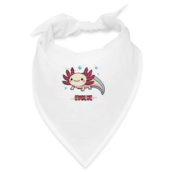Evolve Axolotl – Süßes Motiv mit Message - Bandana - Weiß - Vorne