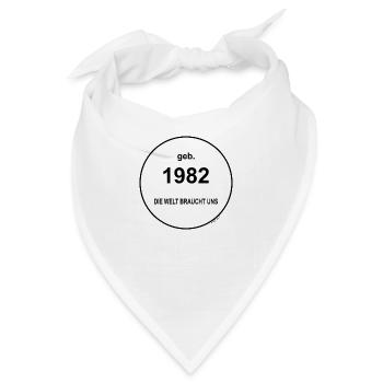 1982 die welt braucht uns - Bandana - Weiß - Vorne