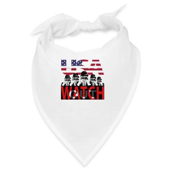 USA - watch out - Bandana - Weiß - Vorne