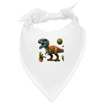 Dinosaurier - Riesiges Säugetier - Bandana - Weiß - Vorne