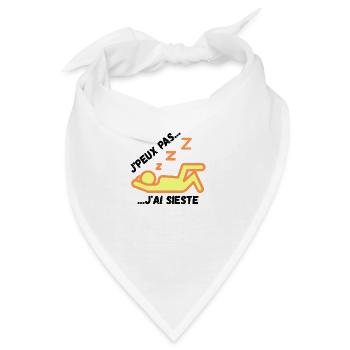 Ich kann nicht, ich habe ein Nickerchen gemacht - Bandana - Weiß - Vorne