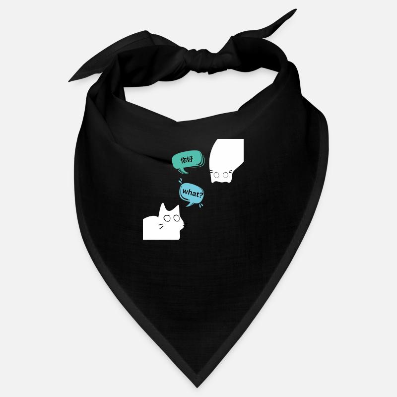 Katzen, die Englisch und Chinesisch sprechen Bandana