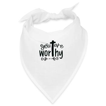 Du bist wertvoll - Bandana - Weiß - Vorne