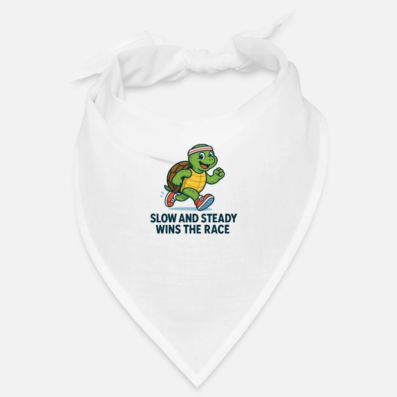 Chemise de course Funny Turtle – Slow & Steady - Bandana - blanc