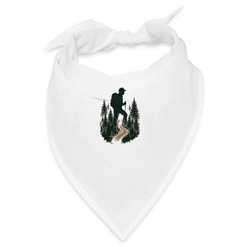 Cooler Wandermuster - Bergwanderungen - Bandana - Weiß - Vorne