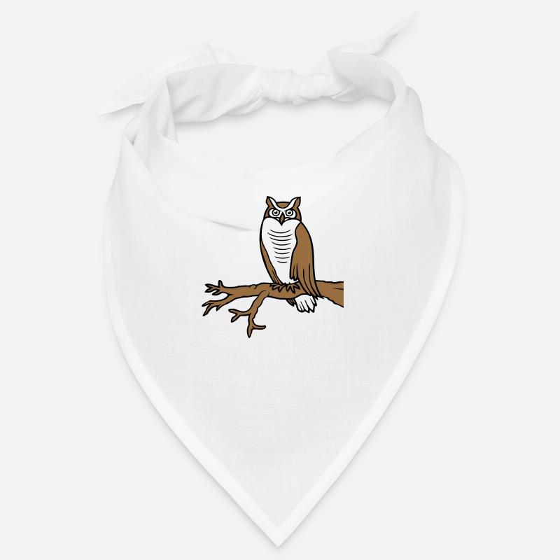 Eule Vogel Uhu Ast Baum Wald Schleiereule Kauz süß Bandana