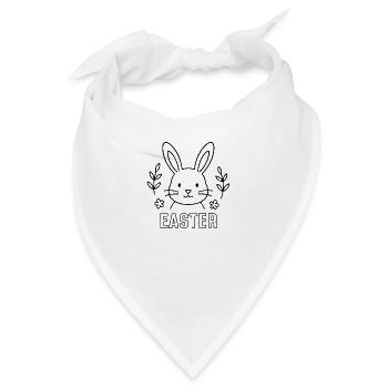 Easter, Bunny - Bandana - Weiß - Vorne