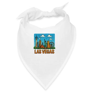 las vegas stadt - Bandana - Weiß - Vorne