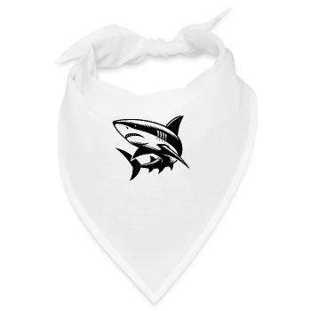 Ich war im Wasser Gym – Hai Flossen Day - Bandana - Weiß - Vorne