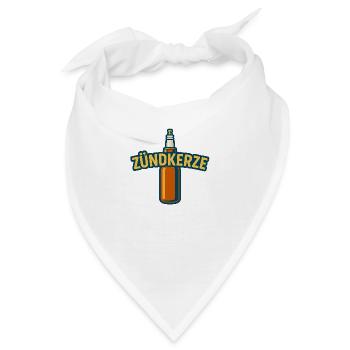 Zündkerze in Bier - Bandana - Weiß - Vorne