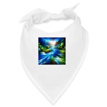 Fließender Fluss - Bandana - Weiß - Vorne