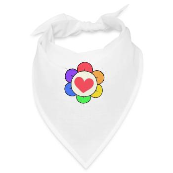 Dandy Regenbogenblume - Bandana - Weiß - Vorne
