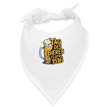 TAG DES BIERES 23. April 1516 Bierkrug Design - Bandana - Weiß - Vorne