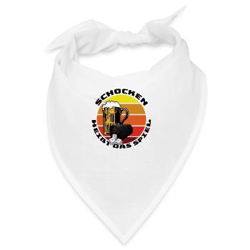 Schocken heißt das Spiel - Bandana - Weiß - Vorne