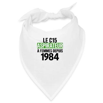 Der C15 Damenstaubsauger Geschenk C15 vom Herrn - Bandana - Weiß - Vorne