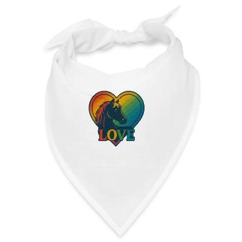 Pferdeliebe - Bandana - Weiß - Vorne
