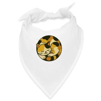 Niedliche Katze Calico - Bandana - Weiß - Vorne