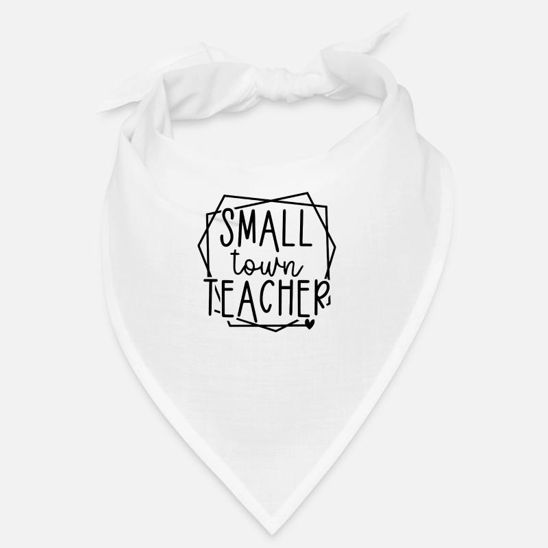 Graphique de cœur d’enseignant de petite ville pour les éducateurs Bandana