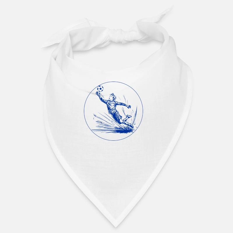 Torwart (blau-weiß) - Bandana - Weiß