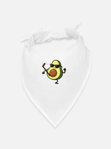 avocado karate - Bandana - Weiß - Vorne