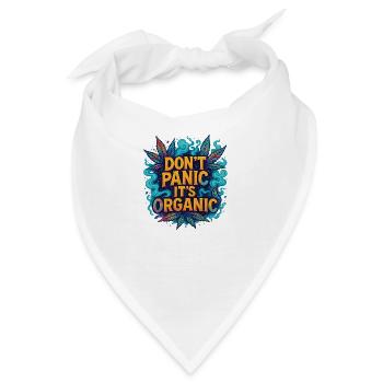 Don‘t panic - Bandana - Weiß - Vorne