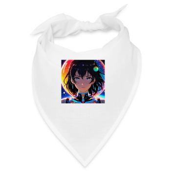Fantastisches Mädchen im Weltraum - Bandana - Weiß - Vorne