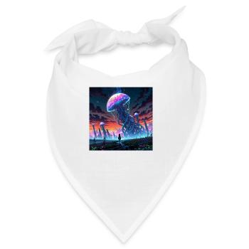 Leonardo Anime XL In a surreal lunar offbeat - Bandana - Weiß - Vorne
