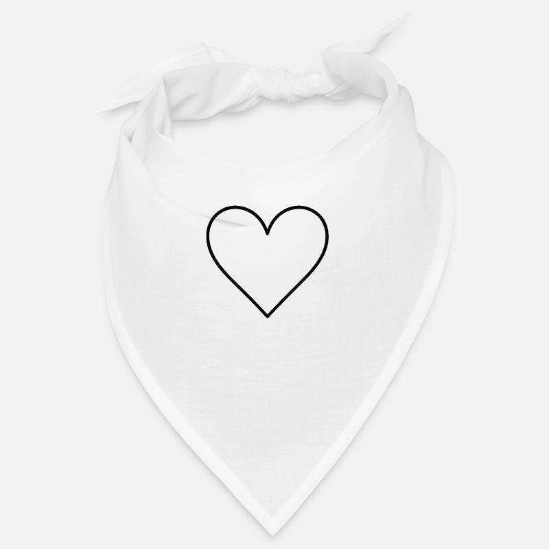 Basic Herz schwarz Bandana