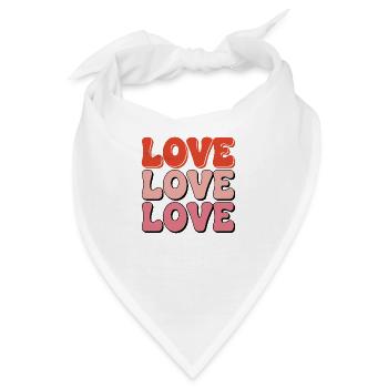 Liebe Liebe Liebe Liebe - Bandana - Weiß - Vorne