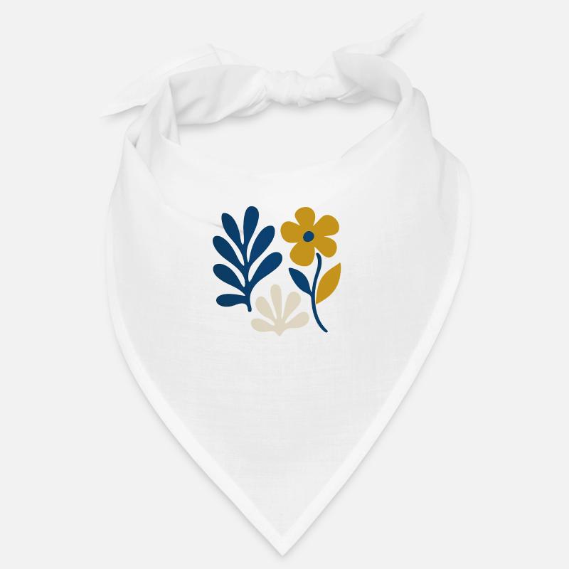 Composition florale – Bleu & Moutarde Bandana