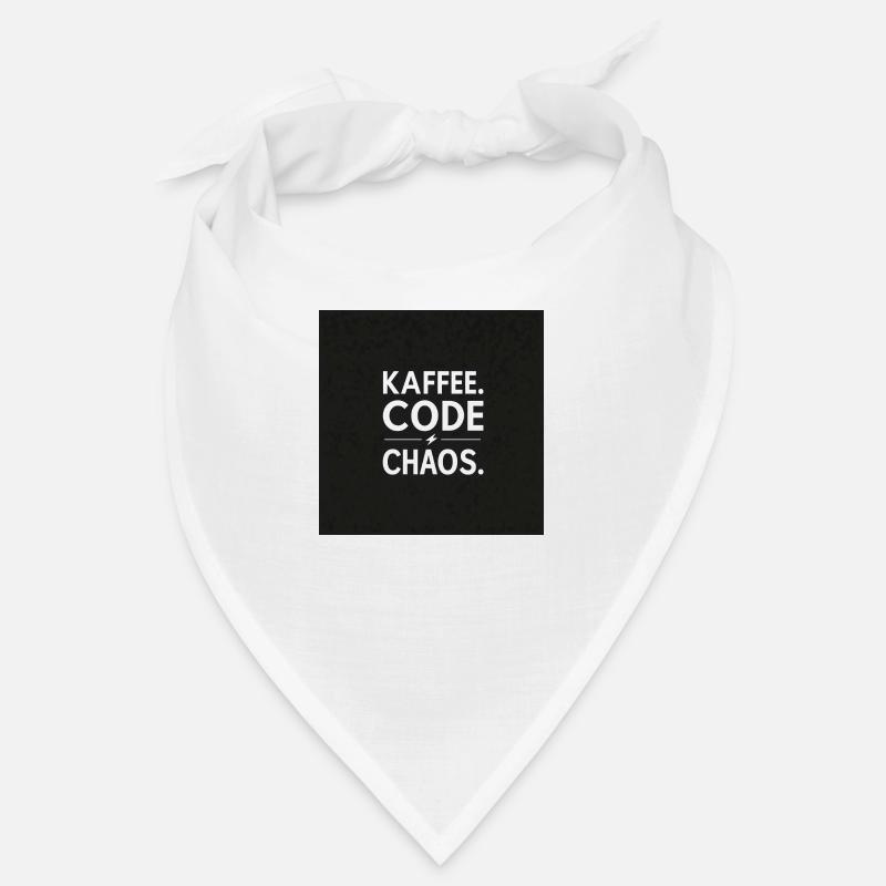 Café, Code, Chaos - Bandana - blanc