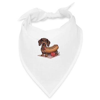Hot Dog Dog - Bandana - Weiß - Vorne