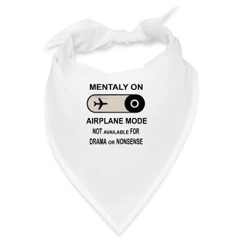 Mental im Flugzeugmodus - Bandana - Weiß - Vorne
